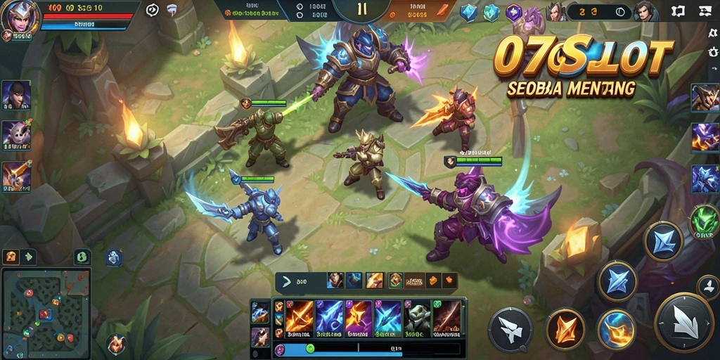 Tampilan gameplay <strong>070SLOT</strong> yang seru dan penuh aksi dalam pertempuran MOBA.