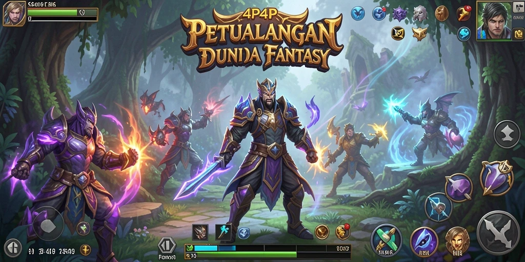 Screenshot menampilkan aksi seru dalam permainan RPG 4P4P.