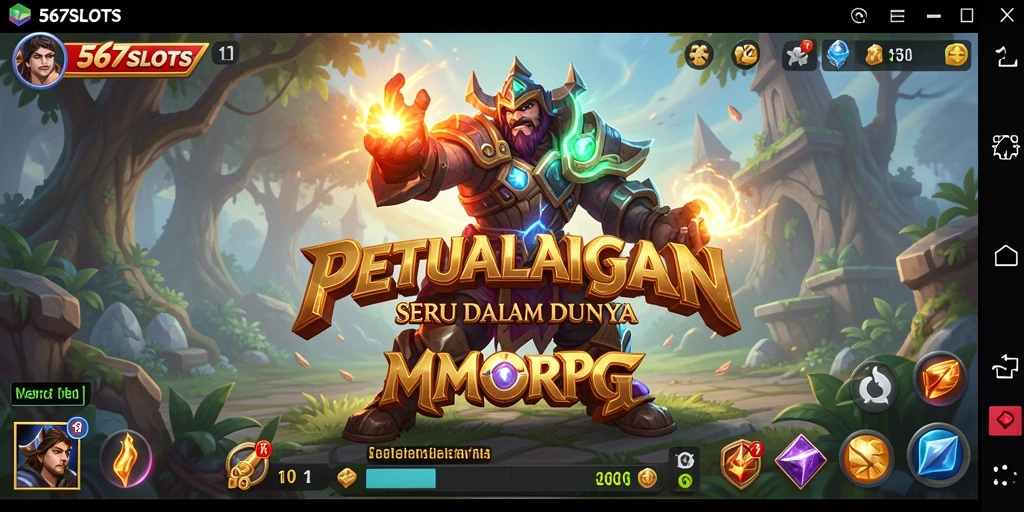 Screenshot dari gameplay 567SLOTS yang menampilkan pertempuran seru.