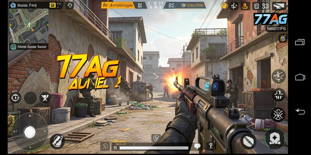 Tangkapan layar menunjukkan aksi intens di gameplay FPS.