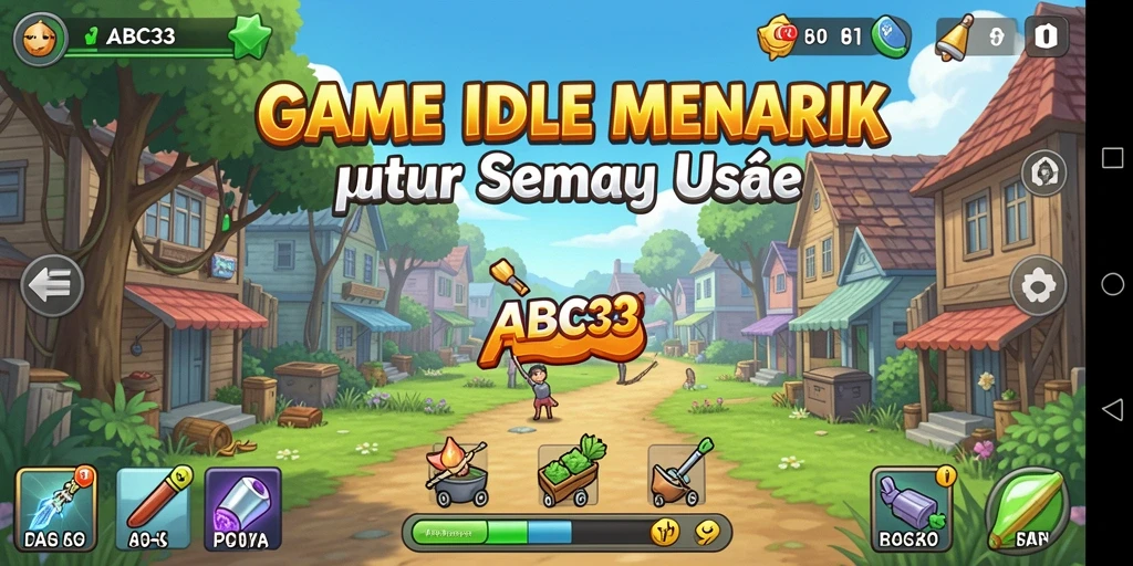 Tampilan gameplay Idle yang menarik dan interaktif dari ABC33.