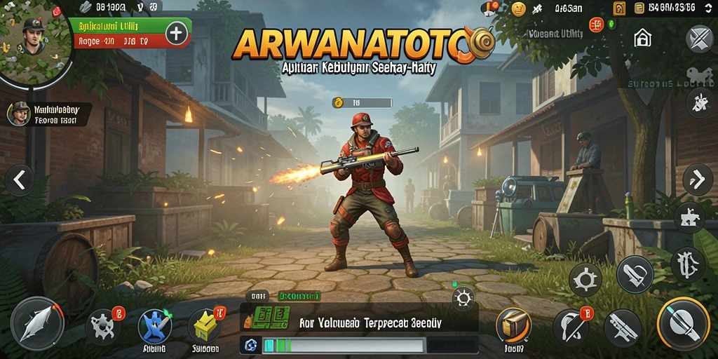 Tampilan antarmuka aplikasi ARWANATOTO yang sederhana dan efektif.