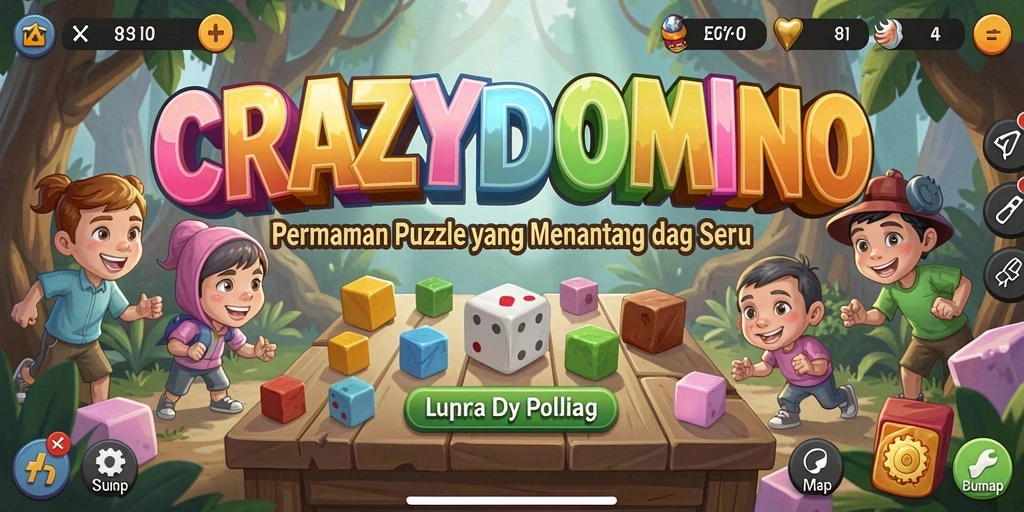 Tampilan gameplay menantang dan mengasyikkan di CRAZYDOMINO.