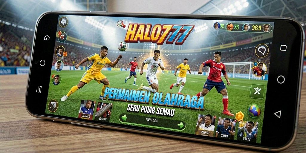 Screenshot gameplay HALO777 yang menunjukkan aksi olahraga mendebarkan.