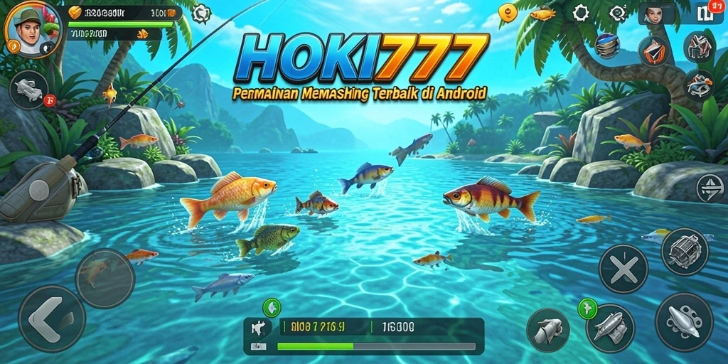 Tampilan gameplay menegangkan di HOKI777 dengan berbagai jenis ikan.
