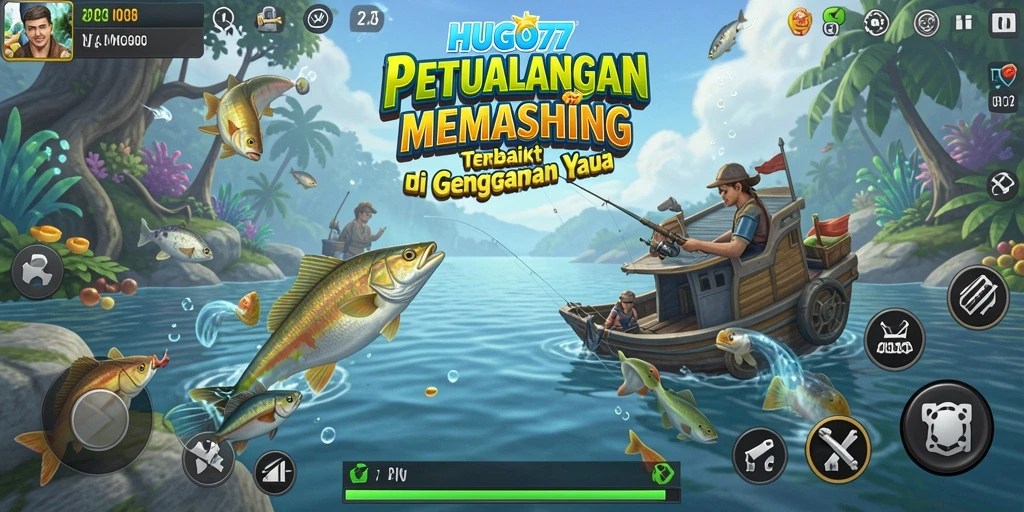 Tangkapan ikan besar dalam gameplay HUGO77 yang seru.