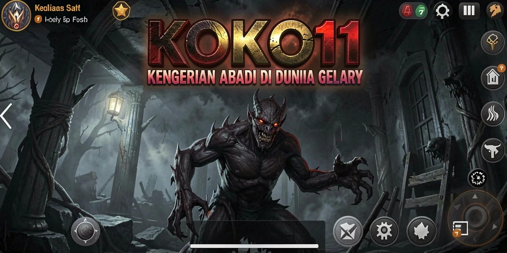 Tangkapan layar KOKO11 menunjukkan suasana mencekam dari gameplay Horror yang intens.