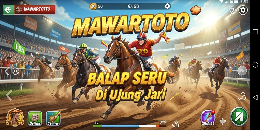 Tampilan gameplay balap MAWARTOTO yang seru dan mendebarkan.