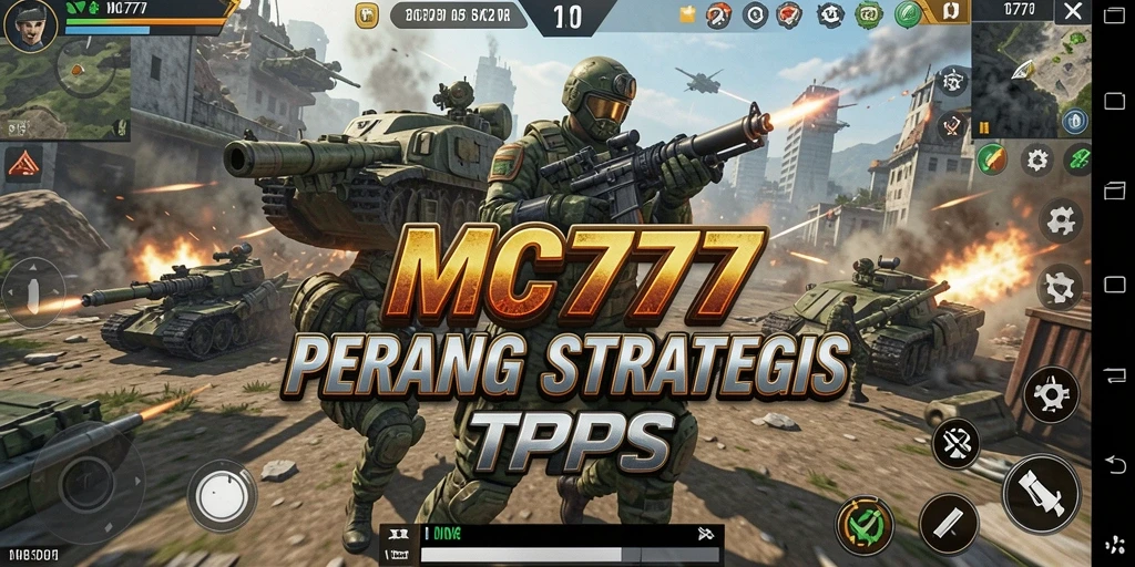 Tampilan gameplay intense di battlefield TPS MC777.
