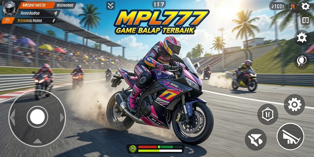 Gameplay seru dan menantang di MPL777 saat balapan motor.