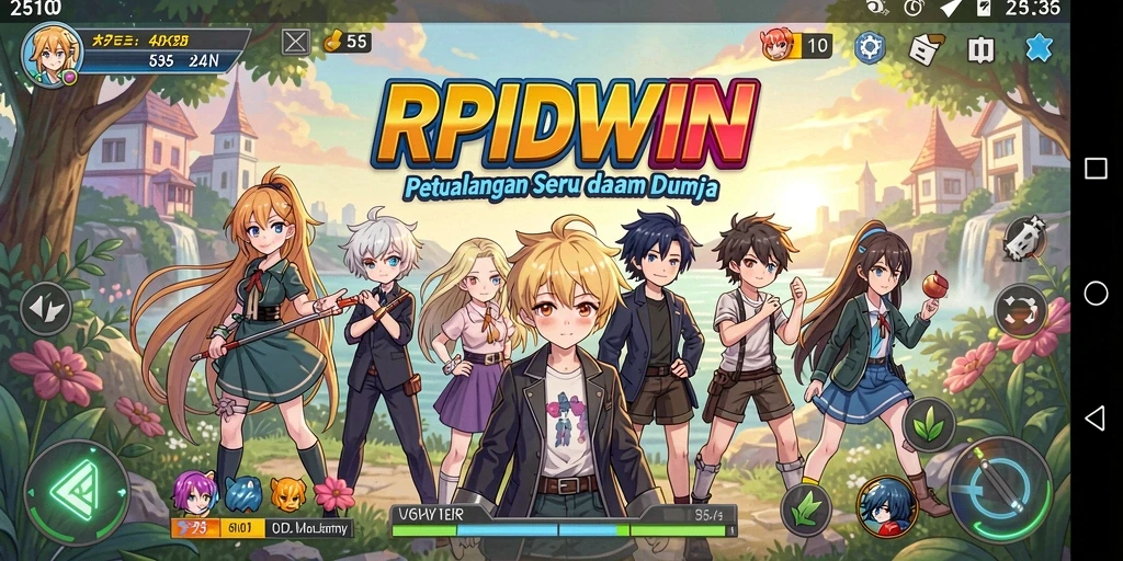 Tampilan menarik dari gameplay RPIDWIN yang penuh aksi.