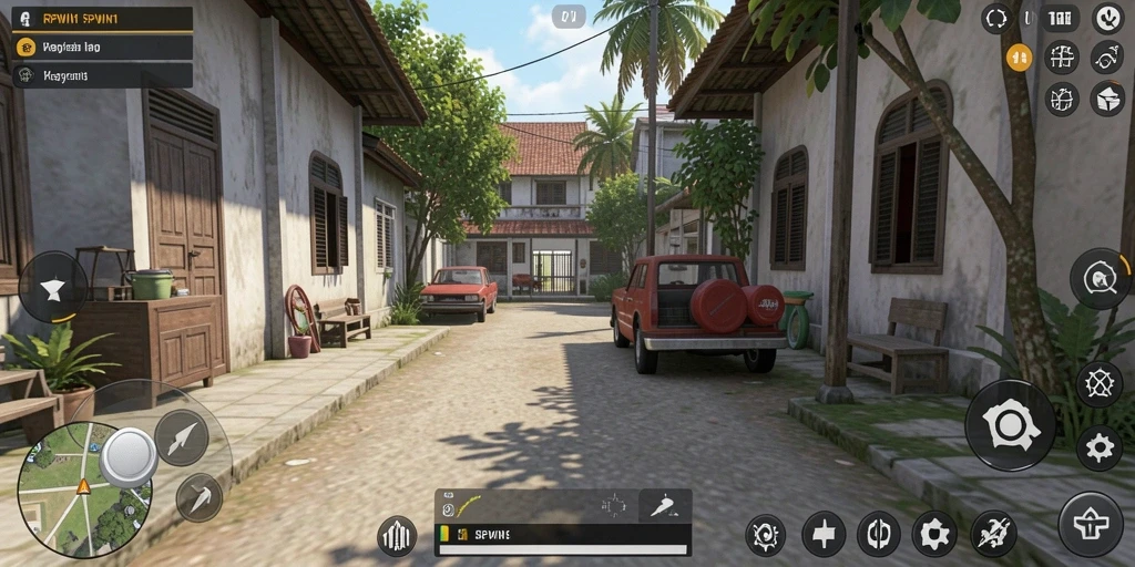 Screenshot menunjukkan aksi menarik dalam gameplay RPWIN1 dengan interaksi sosial yang mendalam.