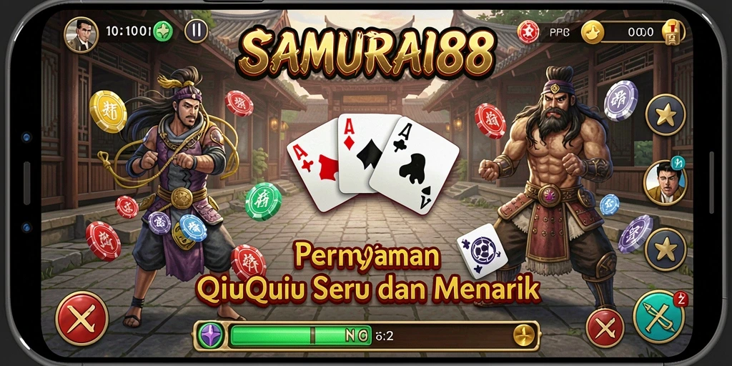 Tampilan gameplay QiuQiu yang menarik di SAMURAI88.
