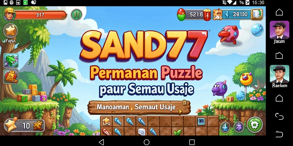 Tampilan gameplay SAND77 yang menarik dan menantang.