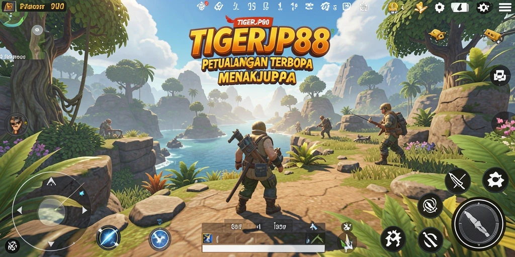 Tampilan gameplay TIGERJP88 di dunia terbuka yang luas.
